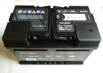 Akumulator MAXGEAR 72AH 700A NOWY,gwarancja 24m,niski,odbiór sklep Poznań