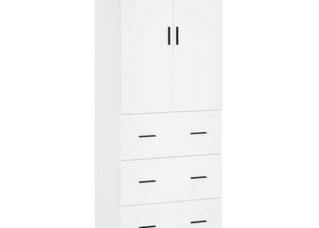 Witrynka biała 695x34x180 cm materiał drewnopochodny WM-3195859