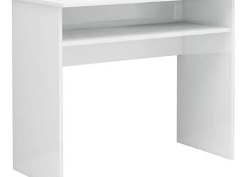 Biurko białe z połyskiem 90x50x74cm materiał drewnopochodny WM-801176