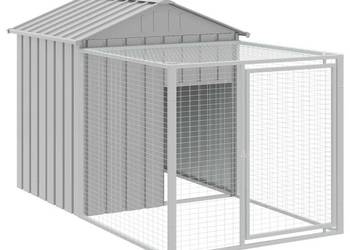 vidaXL Klatka dla kurczaków z wybiegiem, jasnoszara(SKU:172354)