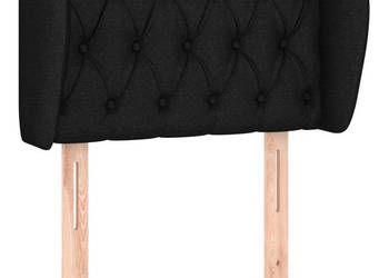 Zagłówek uszak czarny 83x23x78/88 cm tkanina WM-3117456