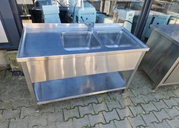 Zlew Gastronomiczny 2 Komorowy z Półką 130/60/85