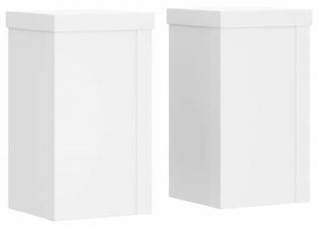 Podstawki pod doniczki 2 szt. białe 10x10x18 cm WM-852879