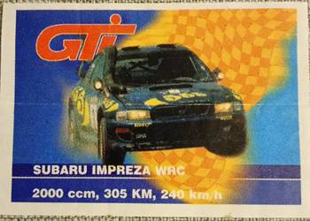 Subaru Impreza WRC GTI obrazek z gumy do żucia z lat 90' Subaru Impreza WRC GTI obrazek z gumy do żucia z lat 90'