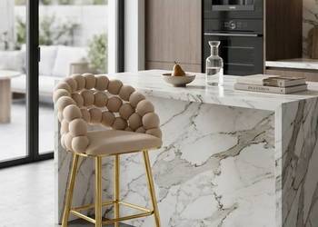 Hoker Tapicerowany Bubble Beżowy, Wysyłka 24H, Dostawa 0zł!