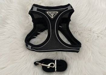 Nowe szelki bezuciskowe + smycz dla psa Prada S-XL