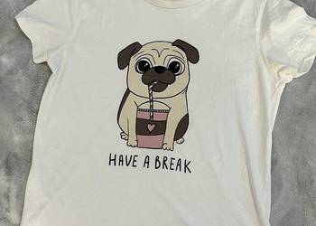 T-shirt / koszulka / bluzka z krótkim rękawem z mopsem