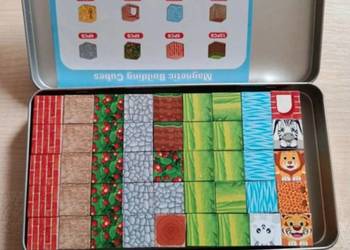 Klocki magnetyczne w puszce Magnetic Forest Cubes nowe zestaw 45 szt