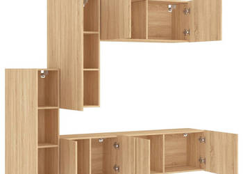 5-cz. zestaw mebli TV dąb sonoma materiał drewnopochodny WM-3216491