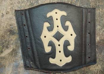 Karwasz łuczniczy ochraniacz przedramienia skóra naturalna