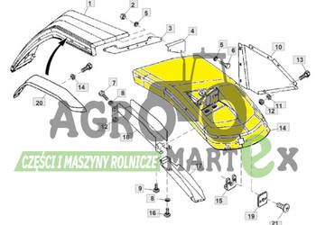 R110834 BŁOTNIK TYŁ 7000 RH JD