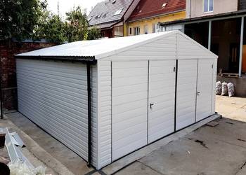 Blaszany garaż 7x7m – biały
