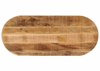 Blat stołu 80x40x38 cm owalny surowe drewno mango WM-370112