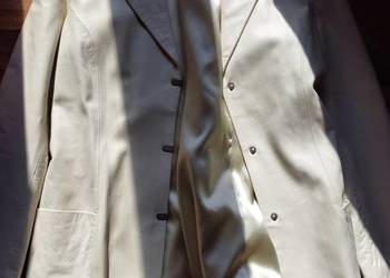 Marynarka skórzana biała rozm S/M