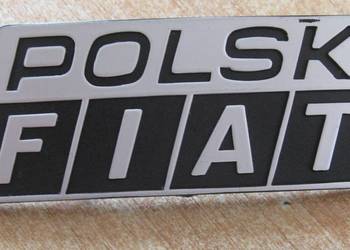 Emblemat POLSKI FIAT, logo, znaczek. NOWY ORYGINAŁ Polski Fiat 126p przód