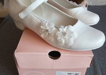 Buty do komunii białe z obcasem rozm.37
