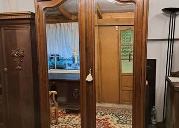 Piękna 2-drzwiowa szafa Ludwik Filip z lustrami