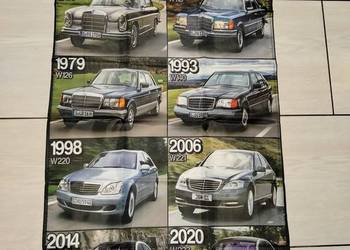 Baner plakat materiałowy 90x60cm Mercedes Benz, Ford,Skoda 105 S, Mustang
