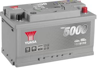 Akumulator 12V 85Ah 800A Yuasa Silver  Prawy Plus