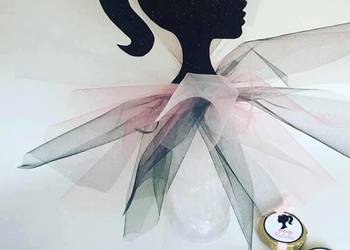 Barbie brokatowy topper tiul urodziny