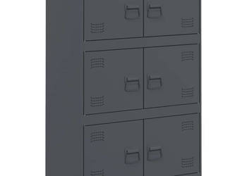 Szafka boczna antracytowa 67x39x107 cm stal WM-841657