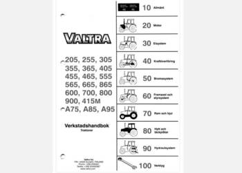 Valtra 900, 415M, A75, A85, A95 instrukcja naprawy