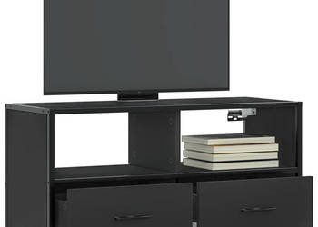 Szafka pod telewizor czarna 80x31x395 cm WM-848919