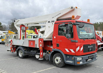 MAN TGL 7.150 Zwyżka Ruthmann T300 30m w bok 20m Mały przebieg Podnośnik K…