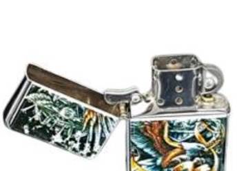 Zapalniczka Benzynowa Gentelo z Motywem Orła w Eleganckim Opakowaniu