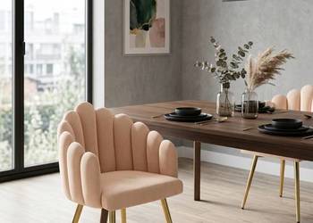 Krzesło Tapicerowane Aldo Gold Beżowe, Wysyłka 24H, Dostawa 0zł!