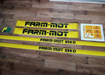 Zestaw naklejek Farm-Mot 250D Logo Far-Mot Farm Mot Farmot Zestaw naklejek Farm-Mot 250D Logo Far-Mot Farm Mot Farmot