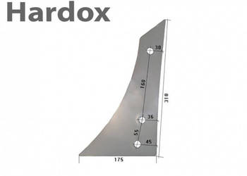 Pierś HARDOX 3450529/L WBU2B części do pługa LEMKEN