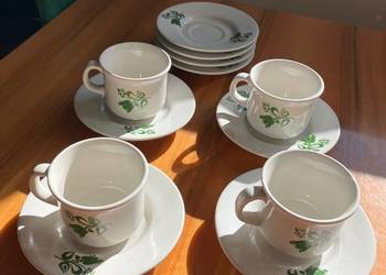 Serwis kawowy Tułowice porcelana konwalie kwiaty PRL retro