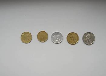 ARGENTYNA ZESTAW 5,10,50 CENTAVOS 1 PESO 10 AUSTRA