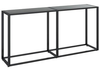 Konsola czarna 160x35x755 cm szkło hartowane WM-331679