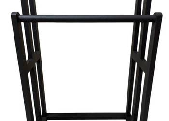 Suszarka na ręczniki łazienkowe czarny mat Stojak Wieszak drewniany Kolory