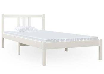 Rama łóżka biała lite drewno 90 x 200 cm WM-814870