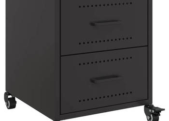 Szafka nocna czarna 36x39x435 cm stal WM-846626