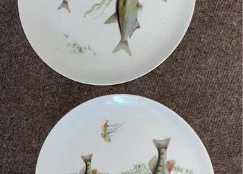 2 Talerz do ryb, K. P. Karlskrona. Sweden.