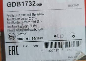 Klocki hamulcowe GDB1732 firmy TRW ford mondeo mk4 tył