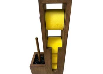 Stojak uchwyt pojemnik półka na papier toaletowy szczotka WC eko 3w1 Kolory