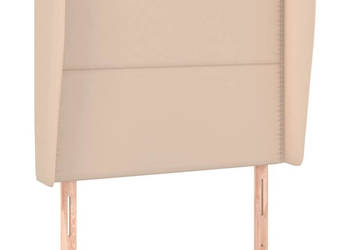 Zagłówek uszak cappuccino 93x23x118/128 cm sztuczna skóra WM-3117899