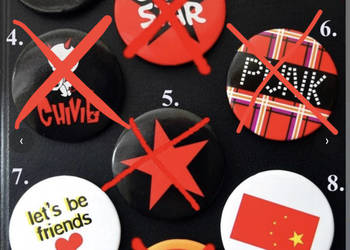 Przypinki Buttony Tęcza Peace 420 konopia Punk symbole rock