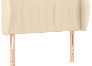 Zagłówek uszak kremowy 93x23x78/88 cm tkanina WM-3117369