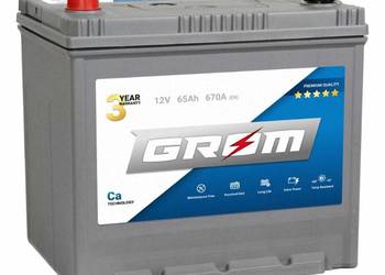 Akumulator 65Ah 670A GROM Premium  EN Japan LEWY PLUS DTR