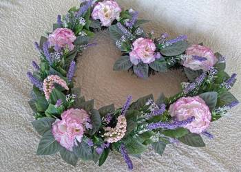 Wesele Ślub Wianek w kształcie Serca- Stroik Dekoracja Ozdoba Kompozycja