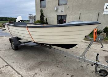 Łódź motorowa wędkarska Crescent 465 + silnik Evinrude Etec 30 2011r