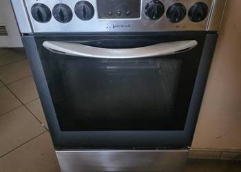 Kuchnia gazowo-elektryczna Mastercook (inox) – sprawna / do drobnej poprawk