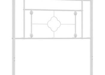 Metalowe wezgłowie białe 100 cm WM-374417