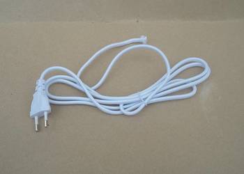 Przewód kabel do lampy z wtyczką oplot 170cm biały